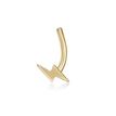 14K Yellow Gold 4.5 MM Lightning Bolt Curved Nose Ring, 20 Gauge