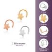 14K Multi Gold Star Curve Nose Ring Set, 22 Gauge