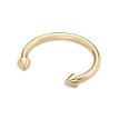 14K Yellow Gold Circular Horseshoe 5/8 Inch Nipple Ring with Spikes