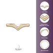 10K Yellow Gold Chevron Band Adjustable Toe Ring