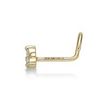 10K Yellow Gold Triangle Lab Grown Diamond Stud Nose Ring, 0.03 Carat, 20 Gauge