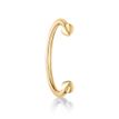 14K Yellow Gold Circular Horseshoe 5/8 Inch Nipple Ring with Spikes