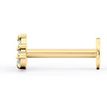 10K Yellow Gold Internally Threaded Micro Labret with Marquee Cubic Zirconia, 16 Gauge