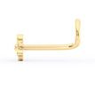 14K Yellow Gold Curved Cubic Zircona Nose Stud, 20 Gauge