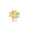 10K Yellow Gold 3 MM Clover Stud Nose Ring, 20 Gauge