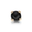 14K Yellow Gold 3 MM Black Onyx Straight Bone Stud Nose Ring, 20 Gauge