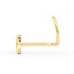 14K Yellow Gold Curved X Nose Ring, 20 Gauge