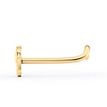 14K Yellow Gold Cat Curved Nose Stud, 20 Gauge