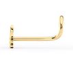14K Yellow Gold Leaf Curved Nose Stud, 20 Gauge