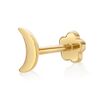 14K Yellow Gold 3 MM Moon Cartilage Earring
