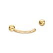 14K Yellow Gold Curved 5/16 Inch Barbell Eyebrow Ring