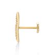 14K Yellow Gold Cubic Zirconia Wave Cartilage Earring