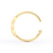 10K Yellow Gold Hoop Cubic Zirconia Honeycomb Nose Ring, 20 Gauge
