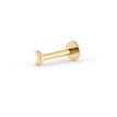 14K Yellow Gold Moon Internally Threaded Micro Labret, 16 Gauge