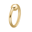 14K Yellow Gold Captive Bead Universal 8 MM Hoop Ring, 16 Gauge