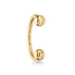 14K Yellow Gold Circular 3/8 Inch Barbells Horseshoe Eyebrow Ring