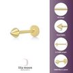 14K Yellow  Gold Micro Labret Stud with 3 MM Cone Spike