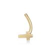 14K Yellow Gold 3.5 MM Cross Curved Nose Ring, 20 Gauge