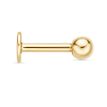 14K Yellow Gold Labret Monroe Lip Style Ball Stud Ring
