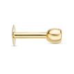 14K Yellow Gold 3 MM Cubic Zirconia Labret Monroe Lip Style Ball Stud Ring