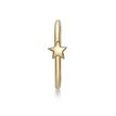 14K Yellow Gold 8 MM Star Hoop Nose Ring, 20 Gauge