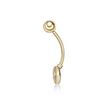 10K Yellow Gold Cubic Zirconia Evil Eye Belly Ring