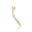 14K Yellow Gold Heart Belly Ring