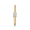 14K Yellow Gold Diamond Hoop Nose Ring, 0.02 Carat, 22 Gauge