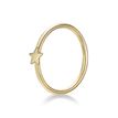 14K Yellow Gold 8 MM Star Hoop Nose Ring, 20 Gauge