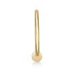 14K Yellow Gold 10 MM Open Nose Ring Hoop, 20 Gauge