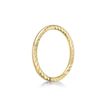 14K Yellow Gold 8 MM Textured Hoop Nose Ring, 20 Gauge