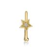 14K Yellow Gold 10 MM Star Hoop Nose Ring, 20 Gauge