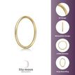 14K Yellow Gold 8 MM Hoop Nose Ring, 20 Gauge