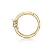 14K Yellow Gold 10 MM Twist Design Hoop Earring with Multi-Purpose Clicker