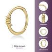14K Yellow Gold 10 MM Twist Design Hoop Earring with Multi-Purpose Clicker