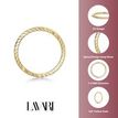 14K Yellow Gold 8 MM Textured Hoop Nose Ring, 20 Gauge