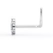 14K White Gold 0.06 Carat Lab Grown Diamond Flower Nose Ring, 20 Gauge