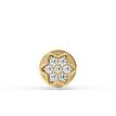 10K Yellow Gold Internally Threaded Cubic Zirconia Star Shape Jeweled Micro Labret, 16 Gauge