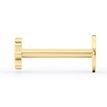 10K Yellow Gold Internally Threaded Cubic Zirconia Star Shape Jeweled Micro Labret, 16 Gauge
