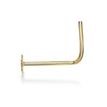 14K Yellow Gold Hamsa Curve Stud Nose Ring, 20 Gauge