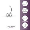 14K White Gold Infinity Curved Screw Nose Ring, 20 Gauge