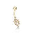 14K Yellow Gold Heart Belly Ring