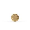 14K Yellow Gold Heart Internally Threaded Micro Labret, 16 Gauge