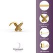 14K Yellow Gold Butterfly Curved Nose Stud, 20 Gauge