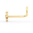 14K Yellow Gold Curved Cubic Zirconia Nose Stud, 20 Gauge