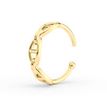 10K Yellow Gold Hoop Chain Link Nose Ring, 20 Gauge