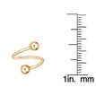 10K Yellow Gold Spiral Cubic Zirconia Belly Ring