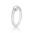 14K White Gold Captive Bead Universal Hoop Ring