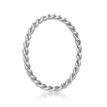 14K White Gold Twist Design Nose Ring 8 MM Hoop, 20 Gauge