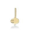 14K Yellow Gold Hamsa L-Shape Stud Nose Ring, 20 Gauge